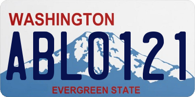WA license plate ABL0121