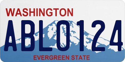 WA license plate ABL0124