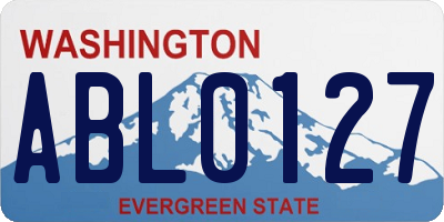 WA license plate ABL0127