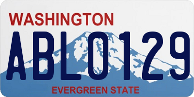 WA license plate ABL0129
