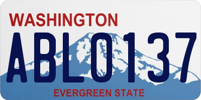 WA license plate ABL0137