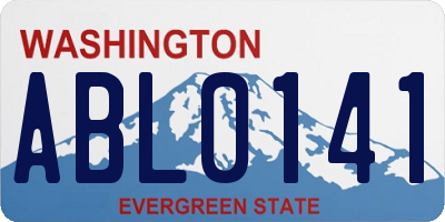 WA license plate ABL0141