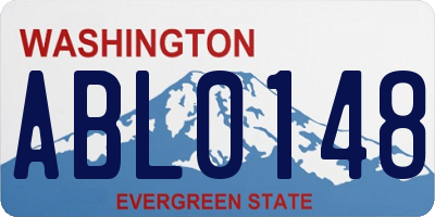 WA license plate ABL0148