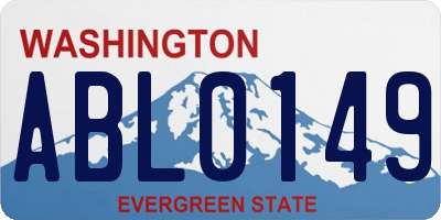 WA license plate ABL0149