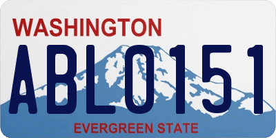 WA license plate ABL0151