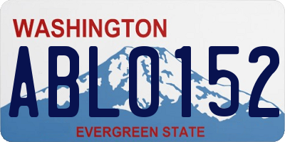 WA license plate ABL0152