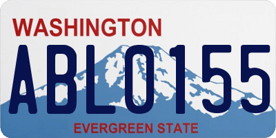 WA license plate ABL0155