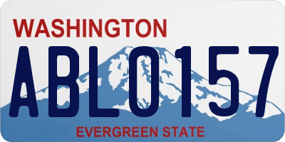 WA license plate ABL0157