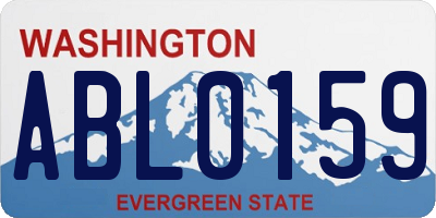 WA license plate ABL0159