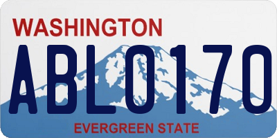 WA license plate ABL0170