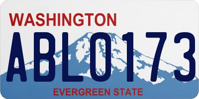 WA license plate ABL0173