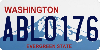 WA license plate ABL0176