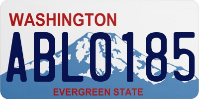 WA license plate ABL0185