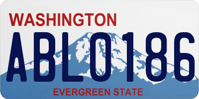 WA license plate ABL0186