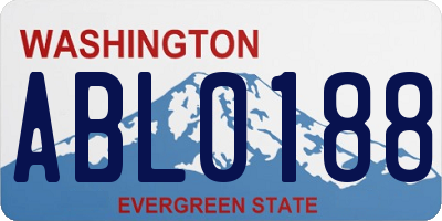 WA license plate ABL0188
