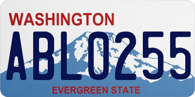 WA license plate ABL0255