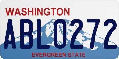 WA license plate ABL0272