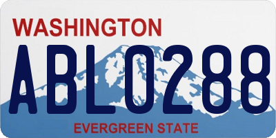 WA license plate ABL0288
