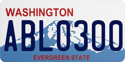 WA license plate ABL0300