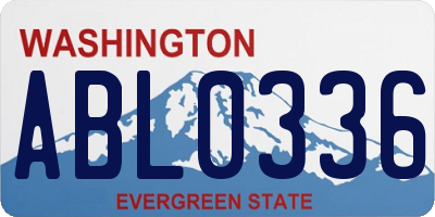 WA license plate ABL0336