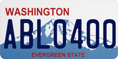 WA license plate ABL0400