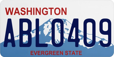 WA license plate ABL0409