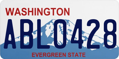 WA license plate ABL0428