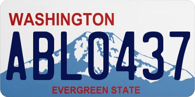 WA license plate ABL0437