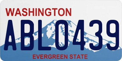 WA license plate ABL0439