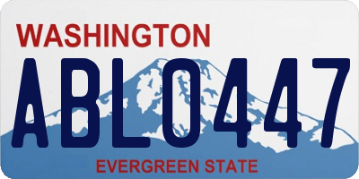 WA license plate ABL0447