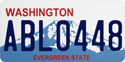 WA license plate ABL0448