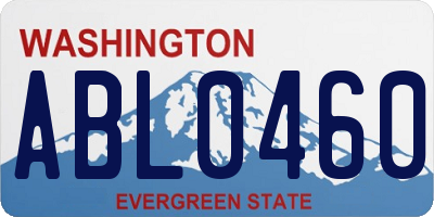 WA license plate ABL0460