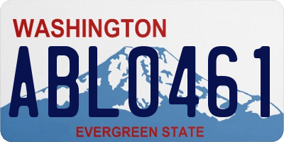 WA license plate ABL0461