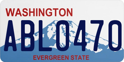 WA license plate ABL0470