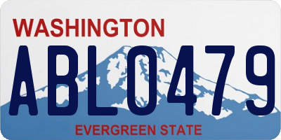 WA license plate ABL0479