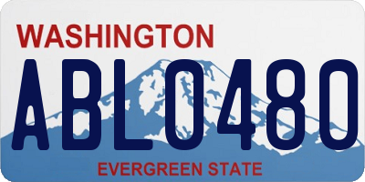 WA license plate ABL0480