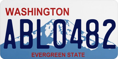 WA license plate ABL0482