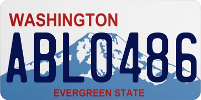 WA license plate ABL0486