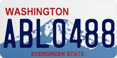 WA license plate ABL0488