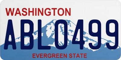 WA license plate ABL0499