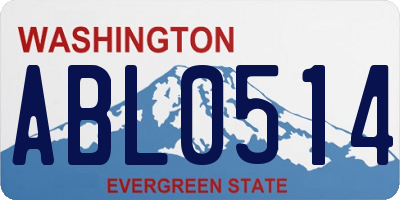 WA license plate ABL0514