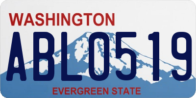 WA license plate ABL0519