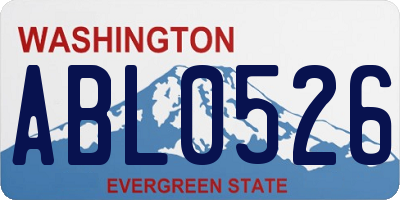 WA license plate ABL0526