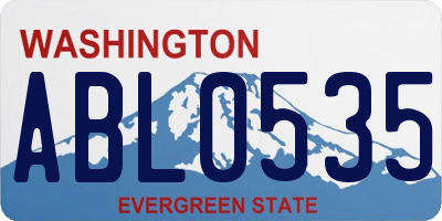 WA license plate ABL0535