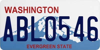 WA license plate ABL0546