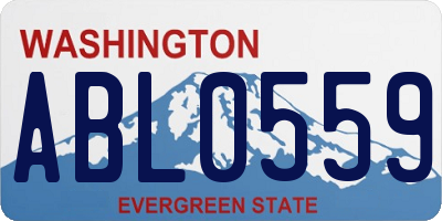 WA license plate ABL0559