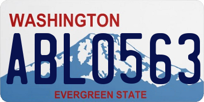 WA license plate ABL0563