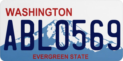 WA license plate ABL0569