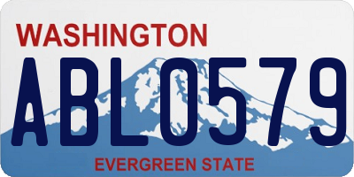 WA license plate ABL0579