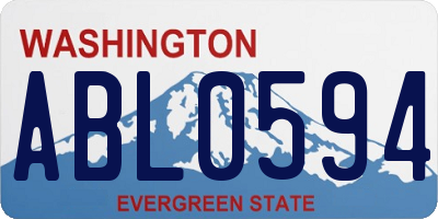 WA license plate ABL0594